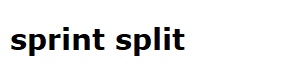 sprint split